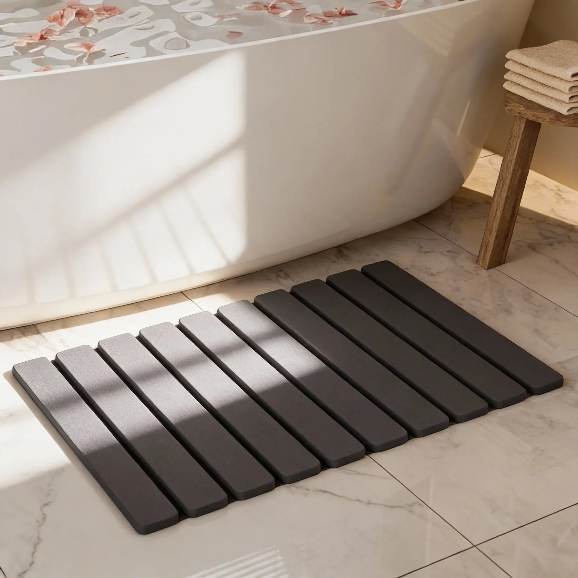 Tapis de bain en pierre ultra-absorbant Dechalet