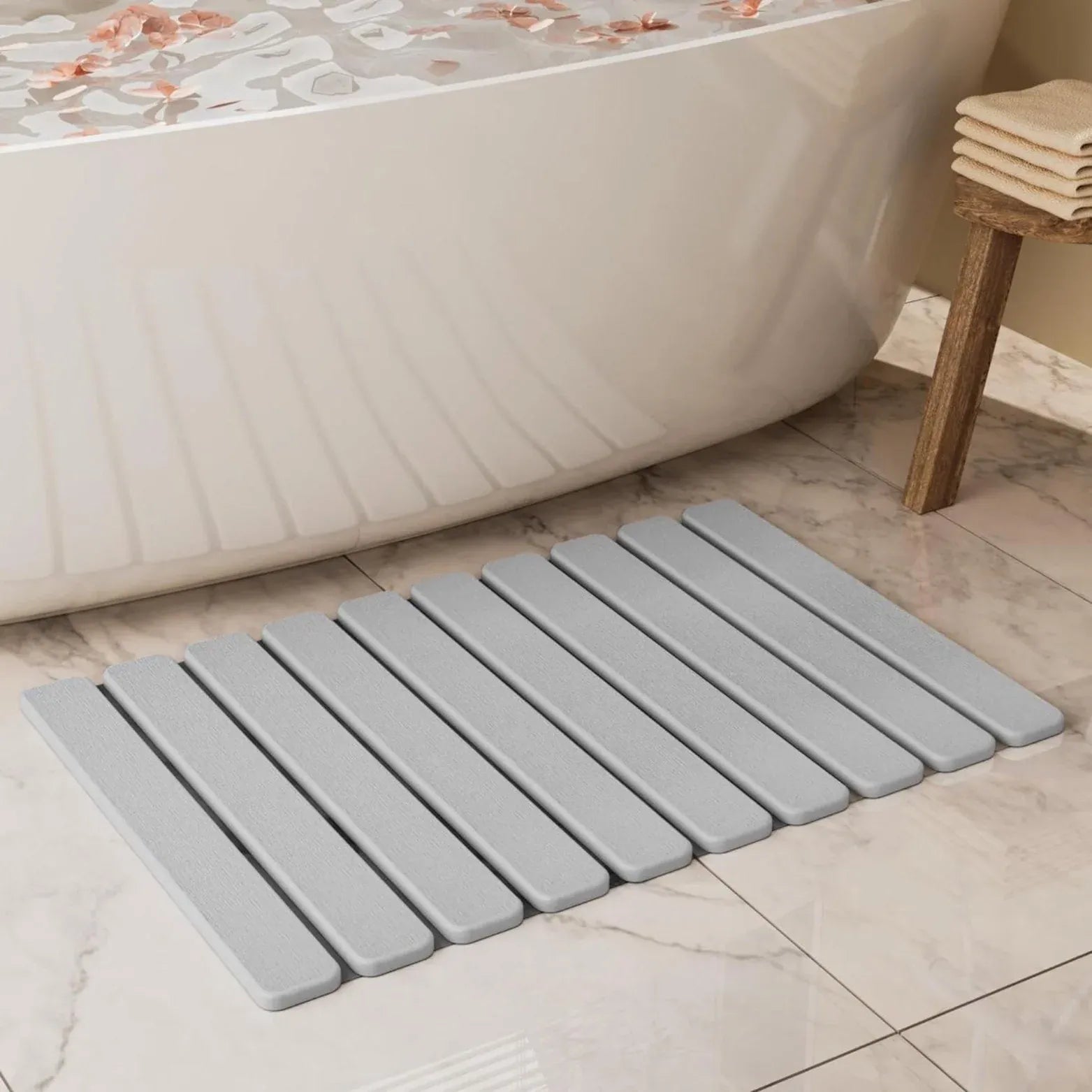 Tapis de bain en pierre ultra-absorbant Dechalet