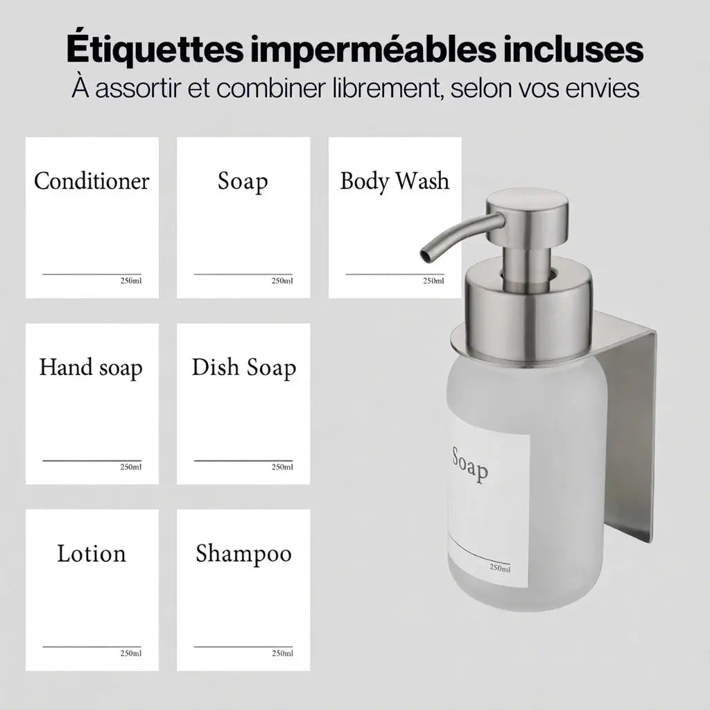 Soapik™ - Distributeur de savon mural en verre Dechalet