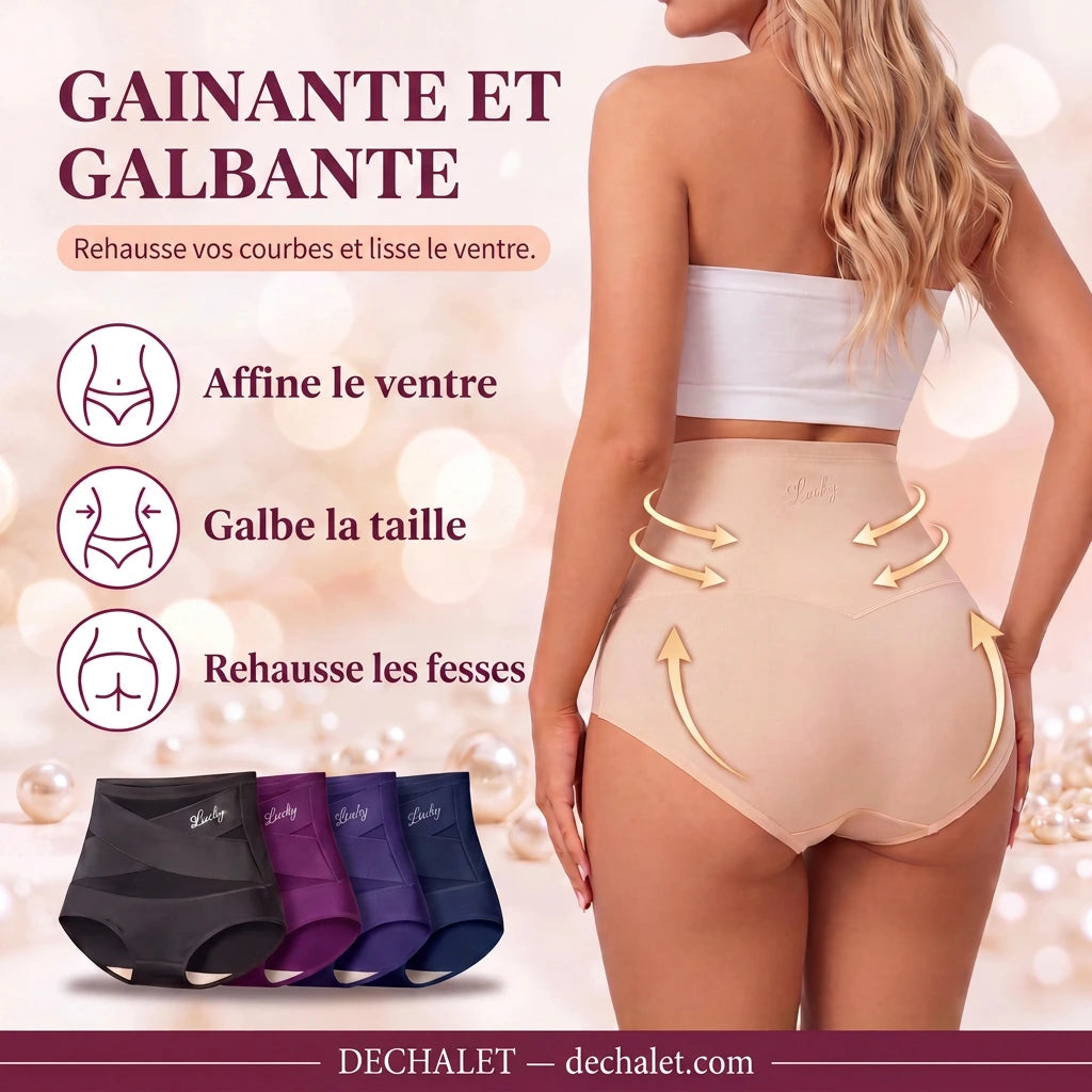 Lucky™ - Culotte gainante sans coutures - Taille haute et ventre plat