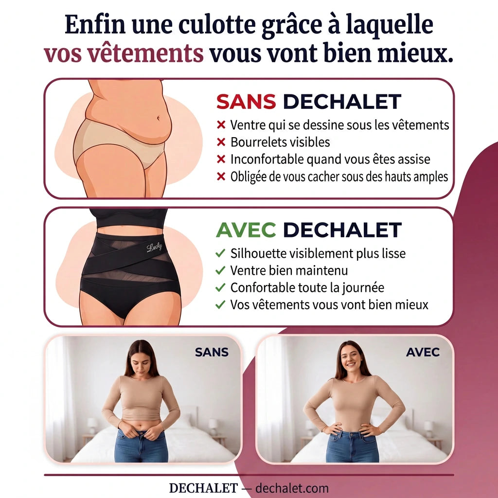 Lucky™ - Culotte gainante sans coutures - Taille haute et ventre plat