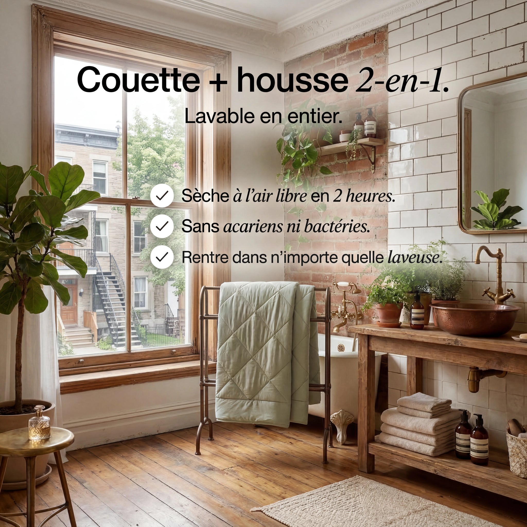 Lunea™ – La couette 2-en-1 sans housse à séchage rapide
